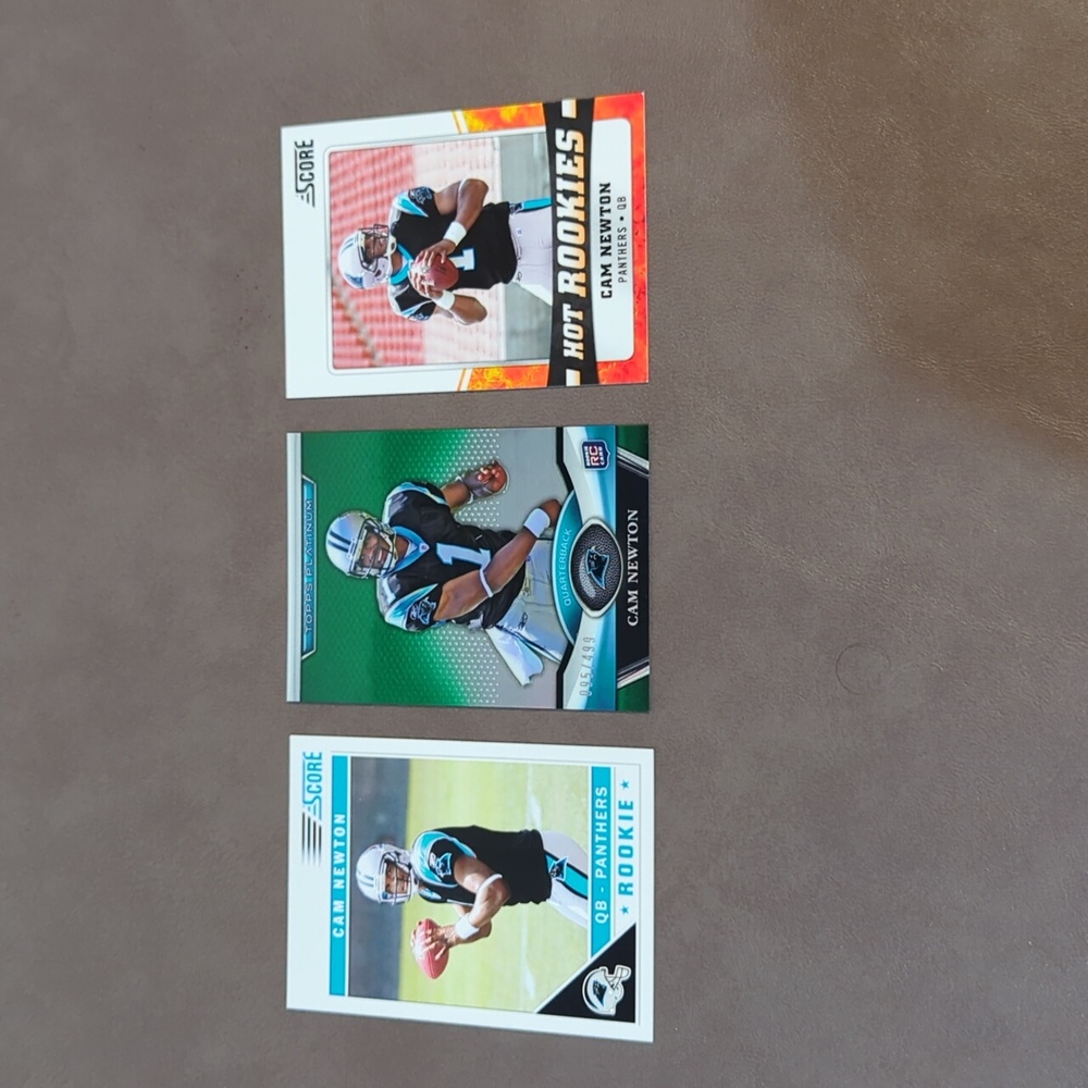 Cam Newton Topps Platinum Green #ed 499 Score Hot Rookies RC Panthers Auburn